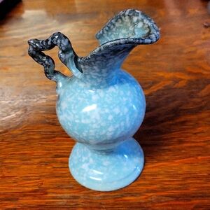 VINTAGE BLUE WOODLAND HULL PITCHER/EWER